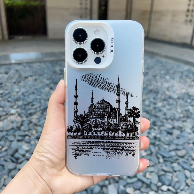 Всемирно известный исторический landmark здание Чехол для телефона для iphone 15 14 Plus Pro MAX 11 12 13 Mini Pro Max Ударопрочные Лазерные Чехлы