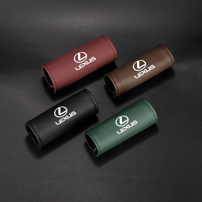 2Pcs Car Door Armrest Leather Case Auto Roof Handle Cover For Lexus F SPORT ES RX NX LS UX LM LX GX LC RZ IS CT GS RC HS SC AEI1