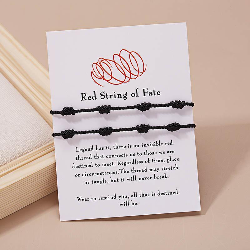 2Pcs Couple Bracelet Handmade Weaven Lucky Red String Braclet Friendship Jewelry Pulseras Rojas Gifts For Lover Matching Braslet