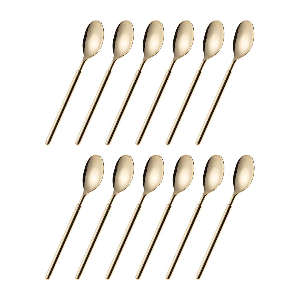 Nagao Seema Coffee Gold Set of Made in Japan Spoons, Plated, 12,