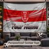 Wall Hanging Tapestry Custom NameHull KR Pattern Personalized Printed Fabric Wall Decor