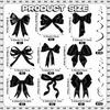 Черные украшения на день рождения Clabby Black Bow Черная Кокетка Спирали Гирлянда Баннер Бант Украшения для вечеринки Лента Бумажные вырезки для девочек Праздник для новорожденного