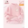 Hellokitty Kidsren's Knitwear 2025 New Style Girls' Base Layer Knitwear Mink Velvet Fleece-Lined Warm Top