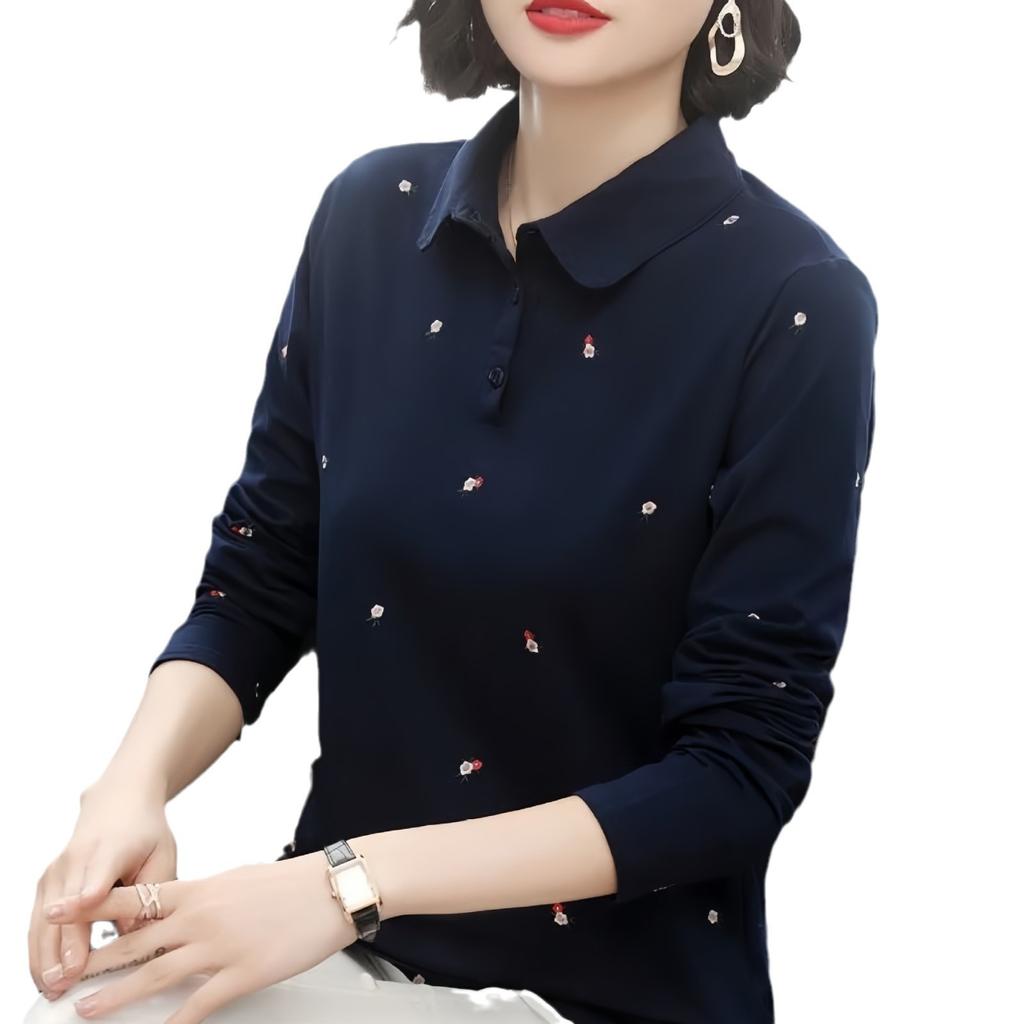 Футболка с длинным рукавом для женщин, мам, женская весна и осень, новые женские футболки больших размеров, узкие топы