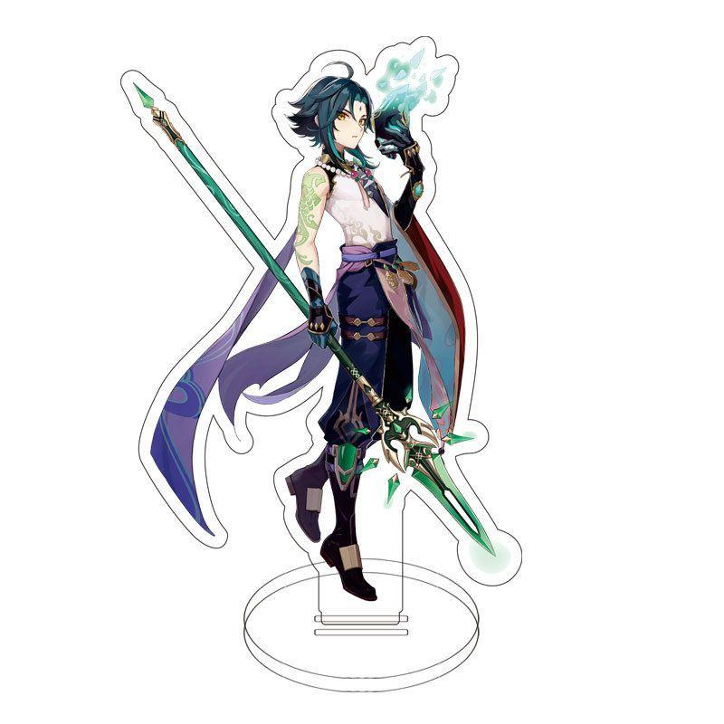 Изысканная акриловая подставка-фигурка Genshin Impact с Клии, Кэ Цин, Гань Юй для настольной демонстрации