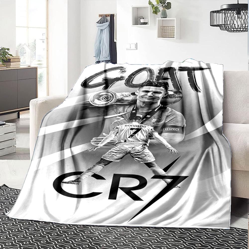 Ronaldo's Golden Legacy Blanket Warmthful Decor Great for Chair Sofa Office Four Seasons Universal Digital Print Best Holiday Gift for Friends Family
