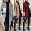Fashion Plus Size Women Woolen Coat Office Lady Autumn Solid Color Stand Collar Woolen for Women 2023 New Clothings