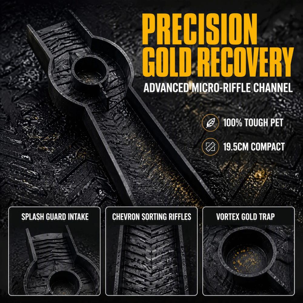 Splash Guard Gold Sluice Portable Gold Tool Efficient Gold Pan Outdoor Mining