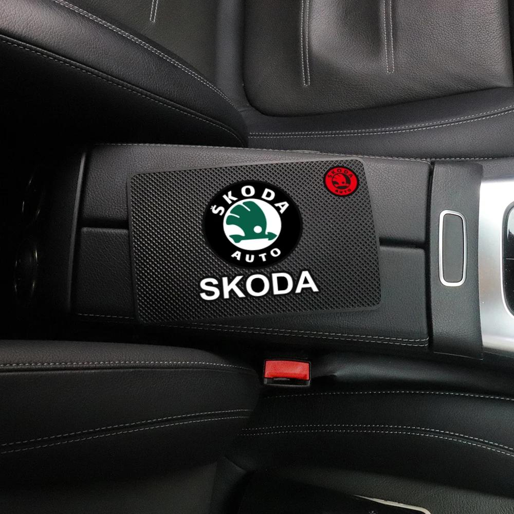 Car Sticker Car Dashboard Non Slip Phone Mats Anti-slip Silicone Pads Accessories For Skoda Octavia A5 A7 Fabia Kamiq Vrs Superb NL6