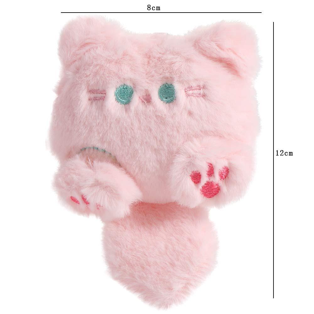 Мягкий плюшевый брелок для ключей в виде кофейного кота, мягкая плюшевая игрушка-животное, милая плюшевая кукла-кот, для детей