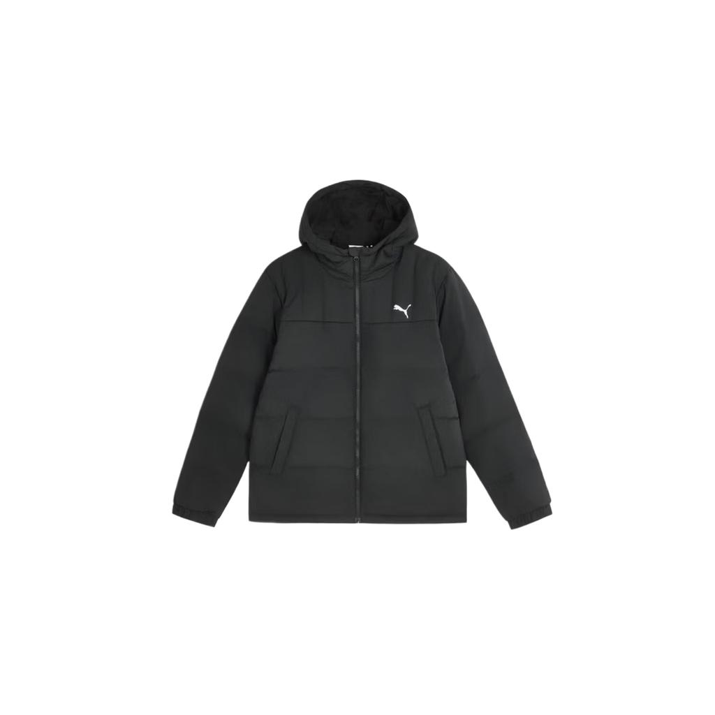 Men's PUMA Down Jackets Men's Black Hooded (Non-detachable) Moderate