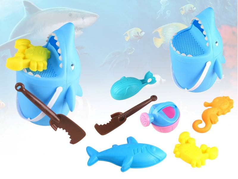Sandbox bucket with toys Shark