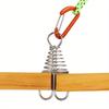 1pc Windproof Adjustable Anchor Pegs with Carabiner and Spring Buckle - Perfect for Camping and Outdoor Activities