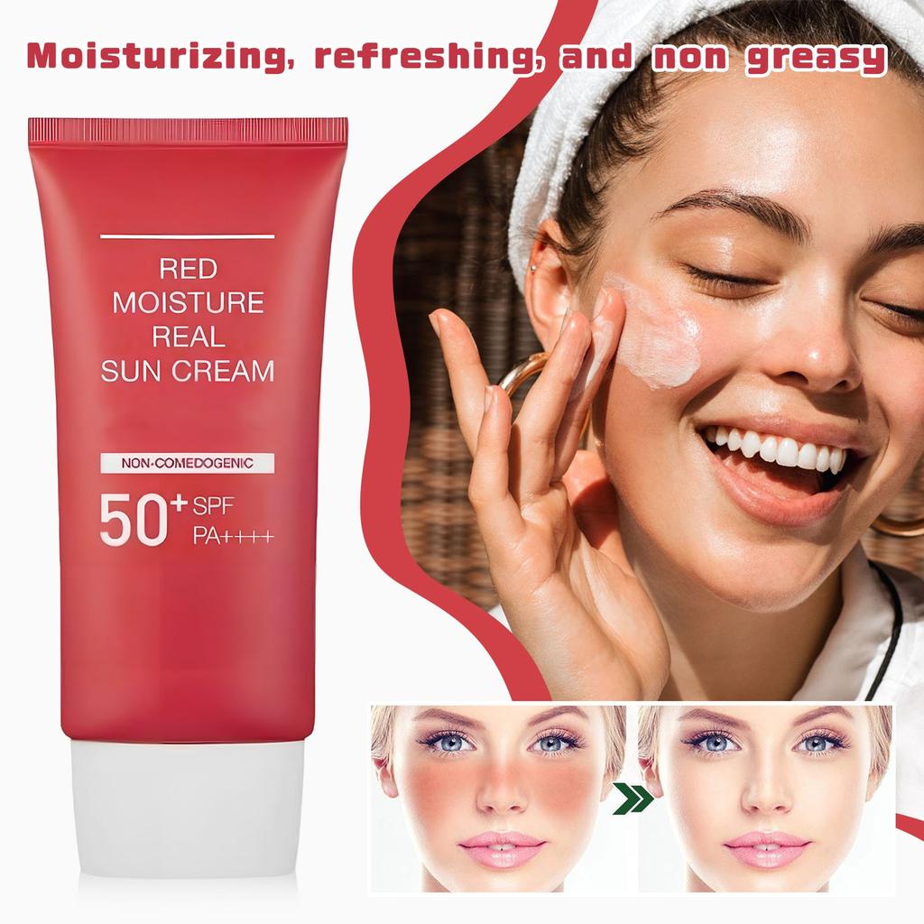 Солнцезащитный крем для лица увлажняющий освежающий нежирный солнцезащитный крем 50 мл