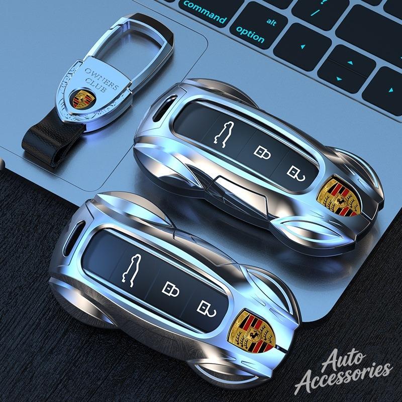 Zinc Alloy Car Key Case Cover Shell Fob For Porsche Panamera Macan 718 Taycan 911 Cayman Boxster 9ya 971 Car Styling Accessories DNPQR1