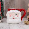 Рождественская 3D керамическая кружка Санта 530 мл Праздничная чашка для кофе и чая Рождественский подарок для дома, офиса, праздничного декора