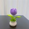 Mini Tulips Crochet Flower Potted DIY Handcrafted Bonsai New Handmade Knitted Flowers  Home Decor