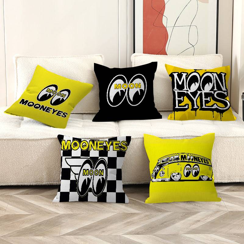 MMooneyes Print Cushion Cover Inches Farmhouse Decor Home Throw Pillow Covers For Couch Decorations