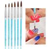 6pcs Nylon Hair Nail Art Brush DIY Flower Pattern Nail Painting Drawing Brush Pen