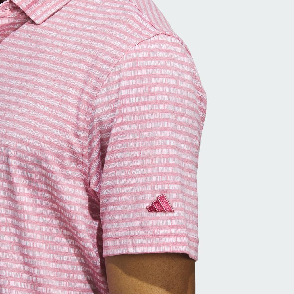 Adidas Go to Striped Golf Polo Shirt Polo Shirt Men's Stratum Powder HR7973