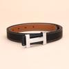 Womens Leather Belt Fashion H Buckle Waistband Work Casual Daily Wear