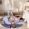Mr. Bean's Round Carpet Suitable for Entryway Living Rooms Hallway Kitchen Antislip Round Carpet Office home decor
