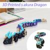 Подвижный шарнир 3D-печатный дракон с длинными волосами, фигурка дракона, модель игрушки, настольное украшение