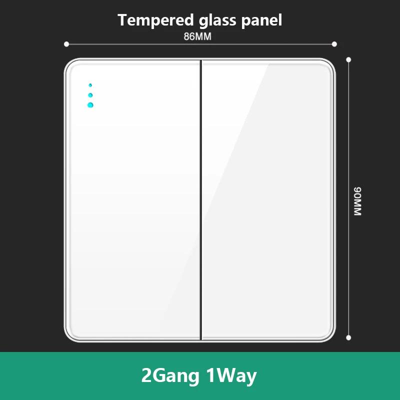 UN UK RU Standard Wall Light Switch Power Socket,18W Plug Type-C USB Quick Charging Universal 5-pin Tempered Glass Socket Outlet