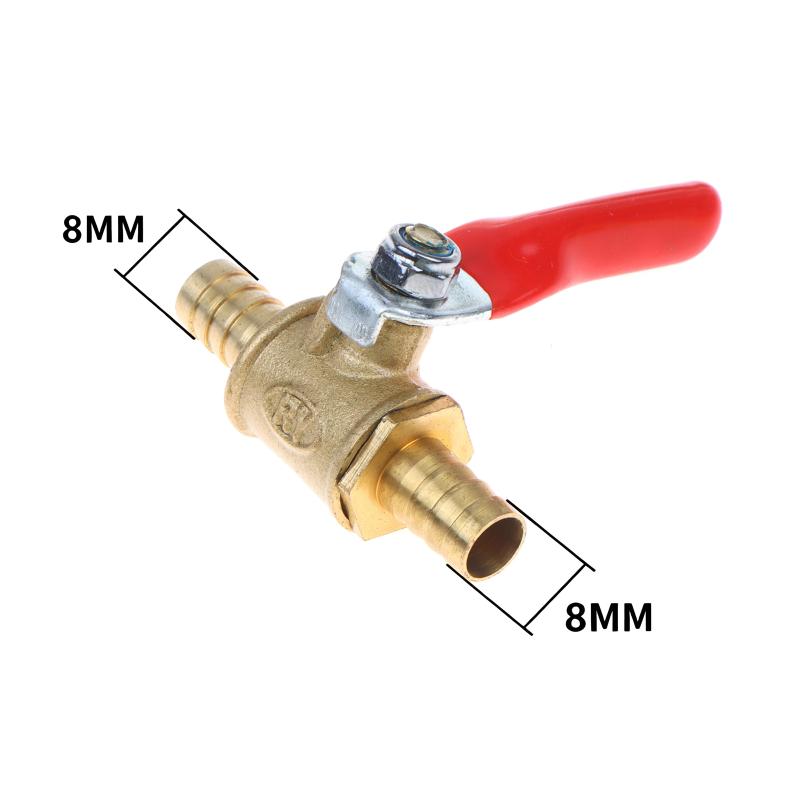 Hose Barb Shutoff Ball Valve 1Pcs 6-12mm Inline Rust Resistant for Water Oil Air Gas Fuel Line Boat Maintenance