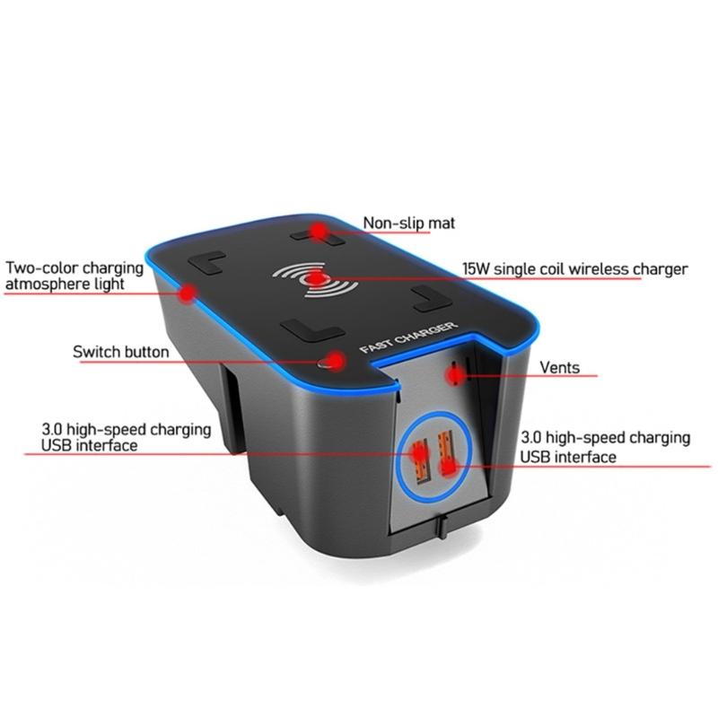 Quick Charging Plate 15W Car Wireless Charging Holder Car Phone Charging Station for XC60 XC90 S90 Phone Charging Holder