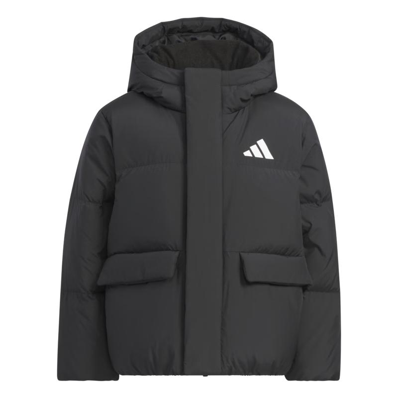 adidas Детская пуховая куртка-пуховик с капюшоном, наполнитель - утиный пух 600 Fill