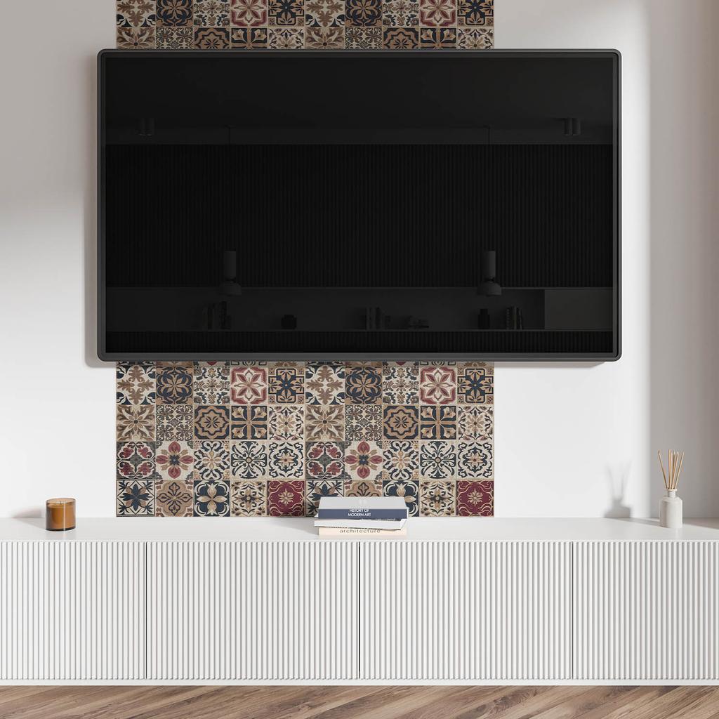 Self-adhesive Decoration with Graphics for Office or Study 100x50 cm Mosaic Patterns in Arrangement