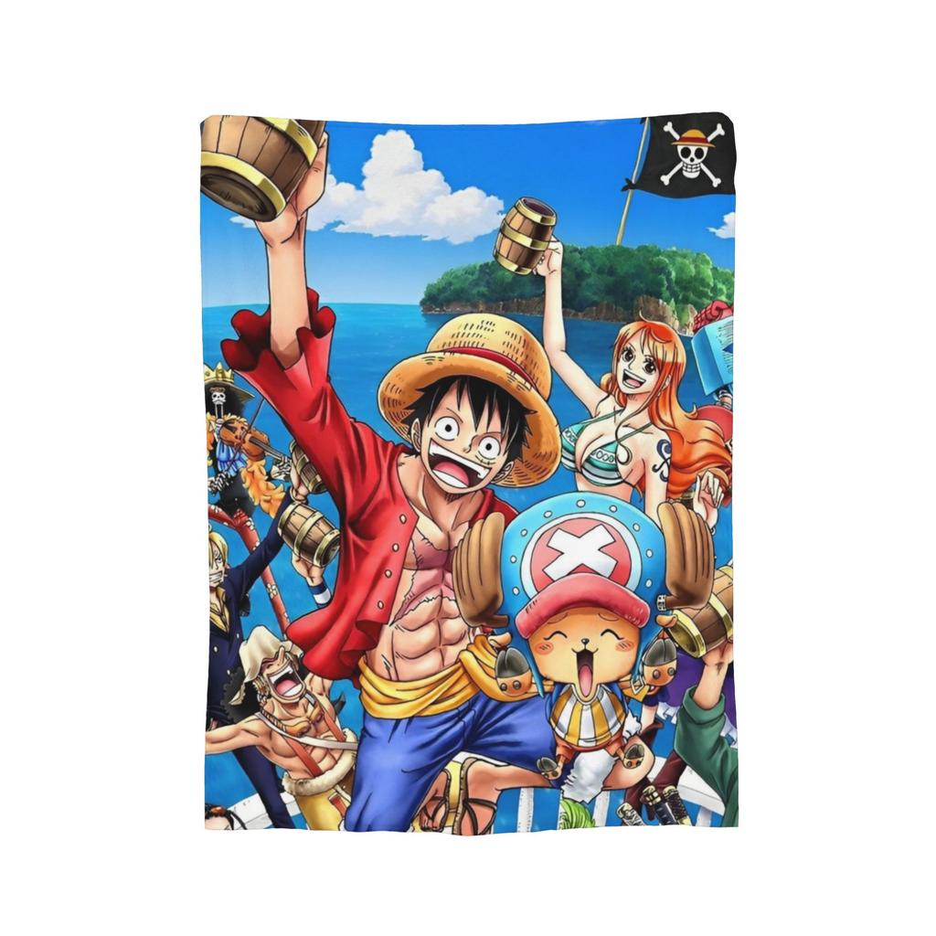 Sanji Vinsmoke Luffy Anime Flannel Blanket Awesome Throw Blankets for Sofa Bedding Lounge 150*125cm Rug Piece,