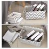 With Handle Clothes Organizer Linen Fabric Box Bedroom Closet Foldable Toys Laundry Baskets Folding Storage Basket