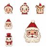 Snowman Christmas Ornaments Wooden Christmas Decoration Retro Santa Claus Figurine Decor  Christmas