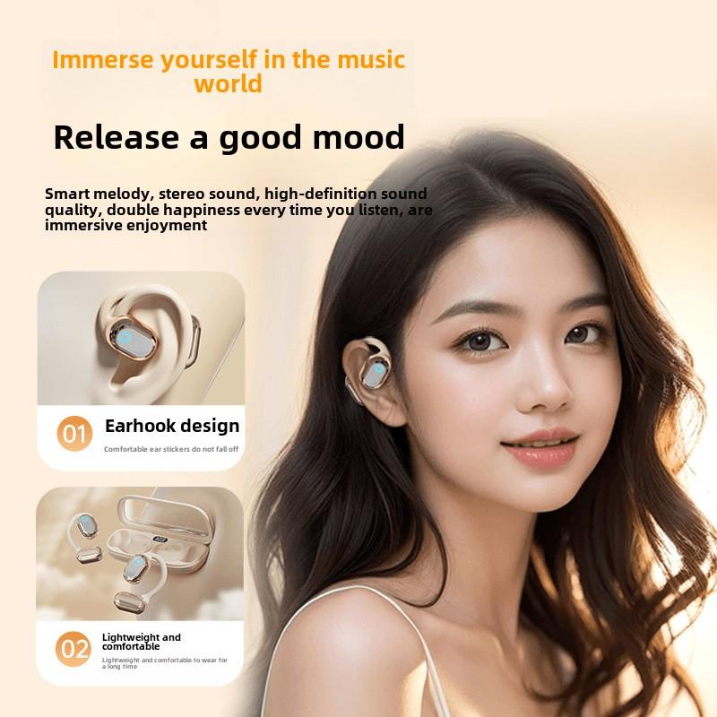 Беспроводные наушники Bluetooth открытого типа, спортивные наушники TH26/M26 с микрофоном с шумоподавлением, водонепроницаемость IPX4, надежная посадка