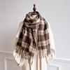 Роскошный Зимостойкий Зимний Женский Мужской Шарф Толстый Теплый С Кисточками Шали Пашмина Полосатый Дизайнерский Шейный Платок Кашемир Леди Уличный