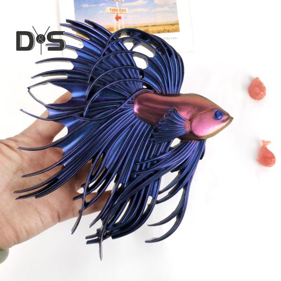 Силиконовая форма для рыбы Бетта, ручная работа, 3D форма для литья рыб из эпоксидной смолы, фигурка боевой рыбы, украшение для изготовления формы, сделай сам, подарок для любителей рукоделия