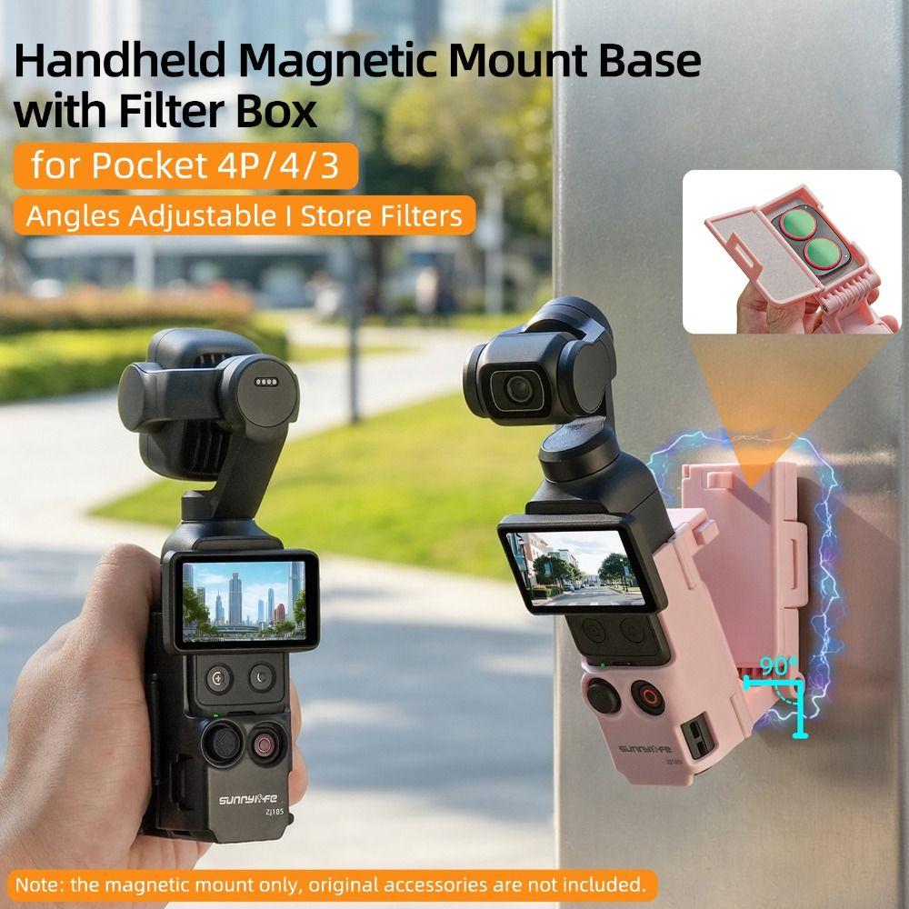Adjustable Magnetic Mount Base Mount Adapter for DJI Osmo Pocket 4P/4/3 Gimbal Camera Accessories