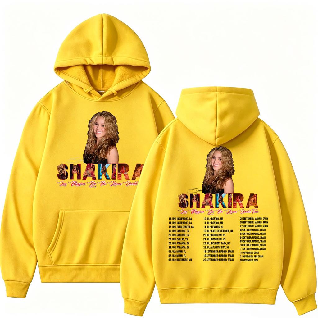 Shakira Las Mujeres Ya No Lloran World Tour Hoodies Unisex Fashion Harajuku Long Sleeve Cotton Autumn Casual Loose Tracksuit