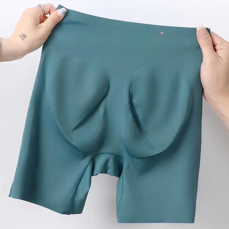 Women's Seamless Shorts Safety Pants High Waist Large Size Ice Silk Boxer Panties Anti Friction Skirt Shorts