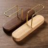 Wooden Coffee Filter Paper Rack V60 Paper Filter Vertical Storage Box Fan Shape V Shape Paper Holder Coffee Maker Accessories
