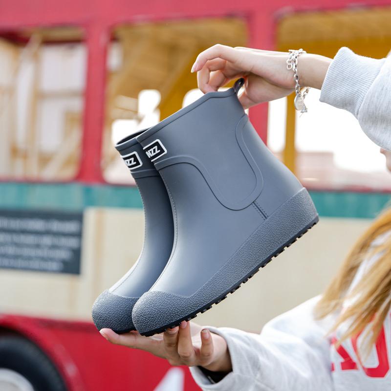 Немецкие нескользящие дождевые сапоги мужские теплые дождевые сапоги до середины голени плюс бархатные водонепроницаемые туфли кухонная обувь для мойки автомобиля обувь для рыбалки женская