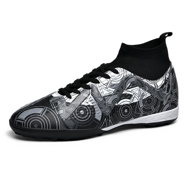 Men's Soccer Shoes FG/TF Non-Slip Soccer Cleats Train Shoe Personalized Print Design Outdoor Sneakers High Top Football Boots 46