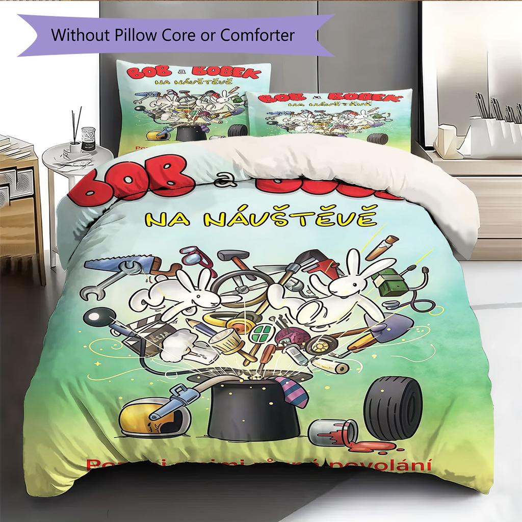 Bob Bobek Bedding Quilt Set Quilt Cover Pillowcase Home Decoration Birthday Gift (1 * duvet cover + 2 * pillowcase, without core)