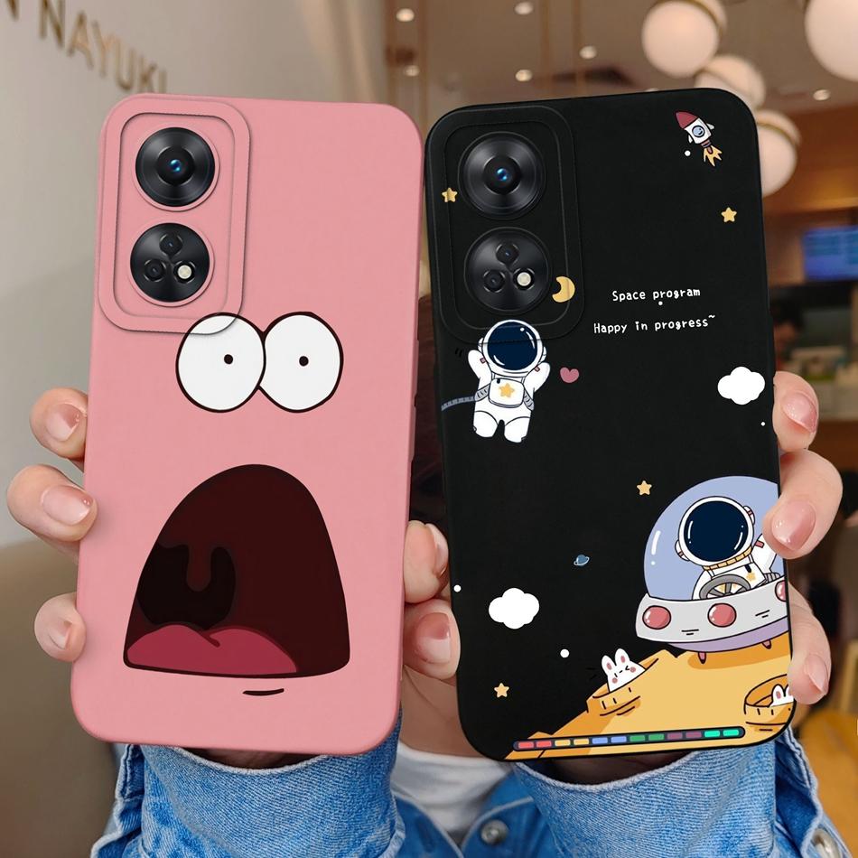 Чехол для телефона OPPO Reno 8T 4G 5G 8Z 8Lite, чехол с мультяшной камерой, бампер из жидкого силикона для OPPO Reno8 T, чехлы, подарок