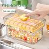 Portable Covered Ice Cube Tray with Lid - Single/Double Layer, Square Mold, Large Capacity Storage Box
