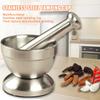 Small Mortar Mills Pestle Set Stainless Steel Sturdy and Durable Pounding Pot Food Grinder Easily Crush Medicine Pills Tablets
