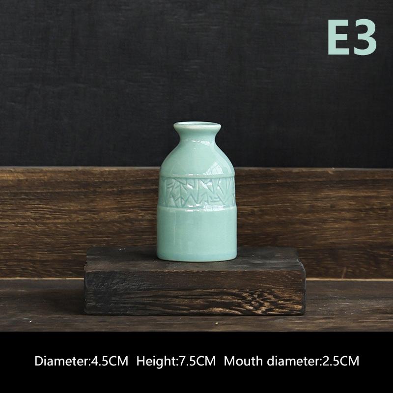 Мини-керамическая ваза для цветов, вазы для гидропоники в стиле скандинавского стиля, креативный декор комнаты, цветочные горшки для бутылок, настольные украшения, красочная ваза