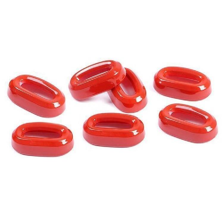 Outlet Vent Adjustment Lever Ring Trim 7PCS For Benz GLB W247 - ABS Red